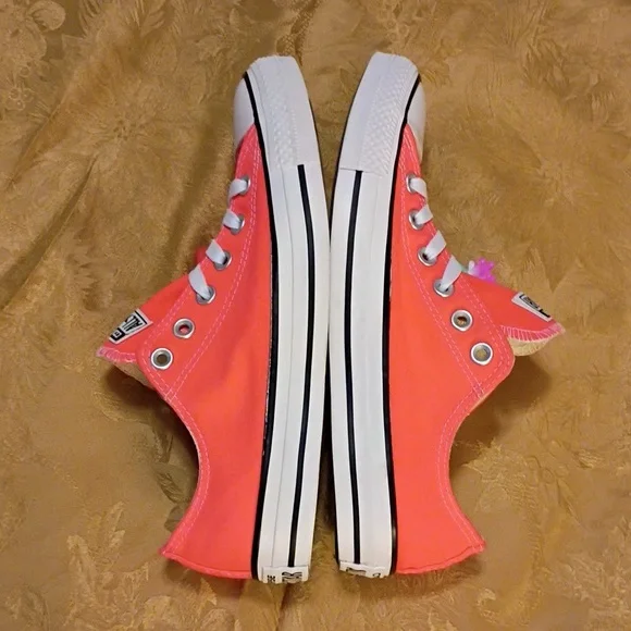 CONVERSE Orange All Star Sneakers Women's 9.0 Men's 7.0 - Picture 10 of 12